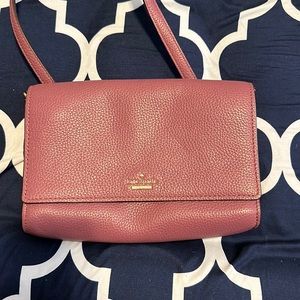 kate spade new york large oakwood street corin pebbled leather crossbody bag.